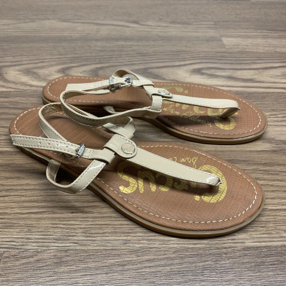 Circus by Sam‎ Edelman Cayden Women's 8M Flat T-strap Thong Sandals Tan